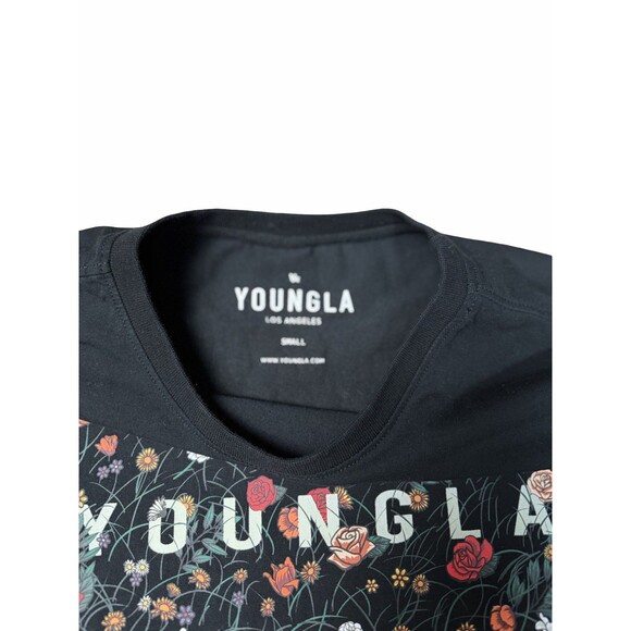 YOUNGLA Astro Affairs Astronaut Floral Men T-Shirt Tee Black Size S / M Graphic - Picture 4 of 9